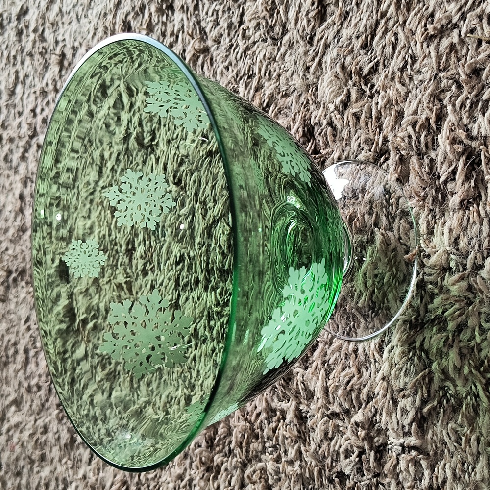 1960s vintage green candy bowl